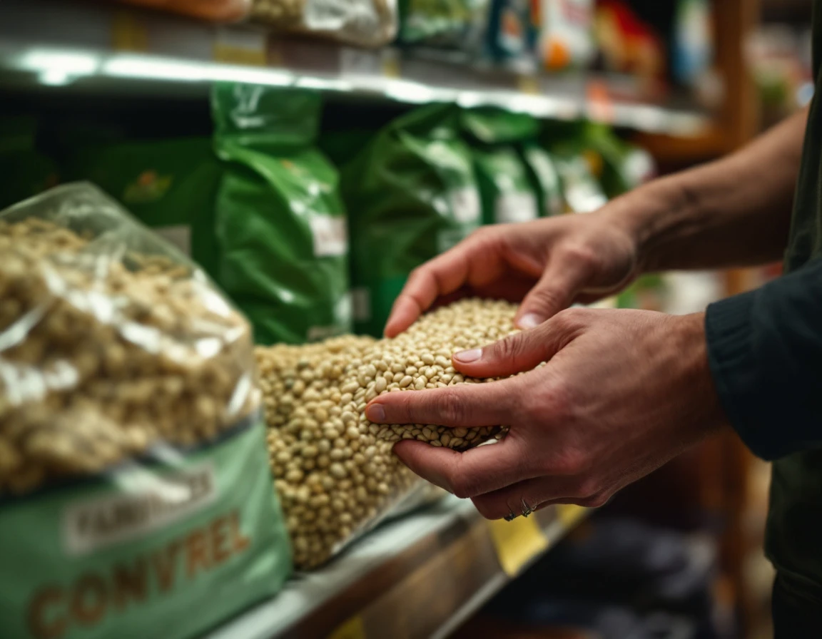 Come with me to a farmers co-op and pick livestock feed