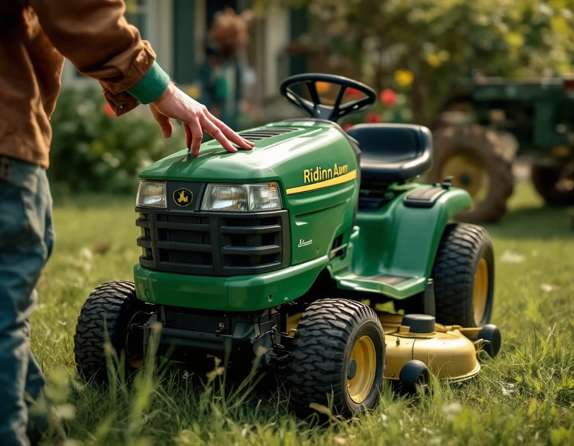 Come with me to buy a used lawn mower or tractor