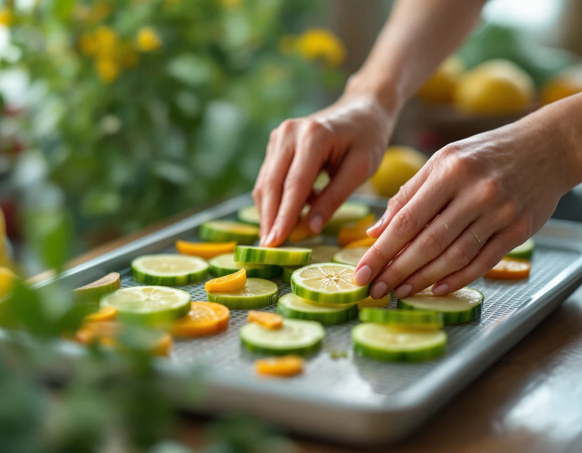 Dehydrate fruits and vegetables for storage