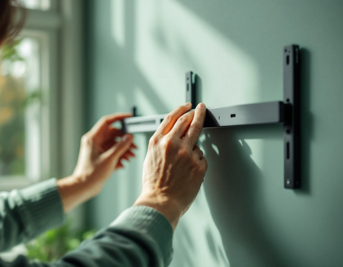 Hang heavy shelves or a TV mount safely