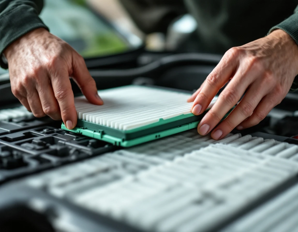 Replace an air filter and cabin filter